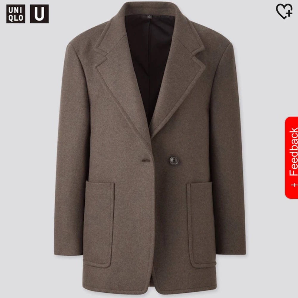 NWT Uniqlo Wool Blend Jersey Jacket